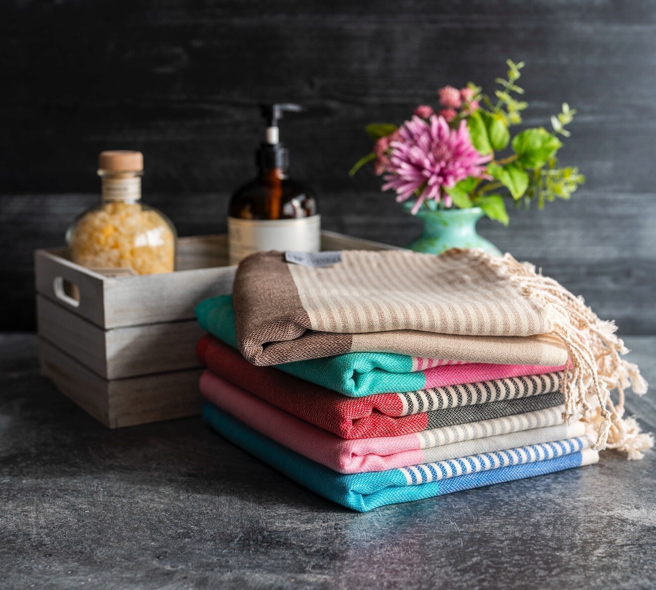 Cerberus, %💯Cotton Turkish Beach&Bath Towel, Peshtemal Set Of 6 🔥Outstanding🔥 gallery