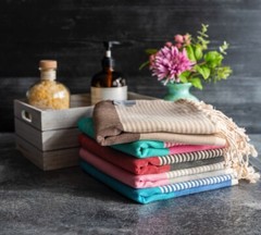 Cerberus, %💯Cotton Turkish Beach&Bath Towel, Peshtemal Set Of 6 🔥Outstanding🔥