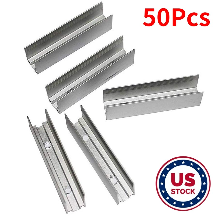 50 x LED Aluminum Mounting Clips 2"/5CM Each Channel Holder for 8*17mm Led Strip gallery
