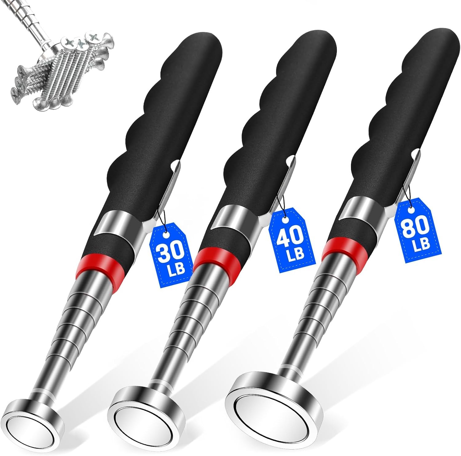 Telescoping Magnetic Pick Up Tool 3PCS Extendable 31 Inch 30-80LB gallery