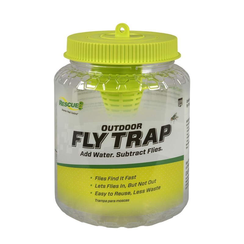 Rescue Outdoor Reusable Plastic Container Fly Trap Add Water Subtract Flies gallery