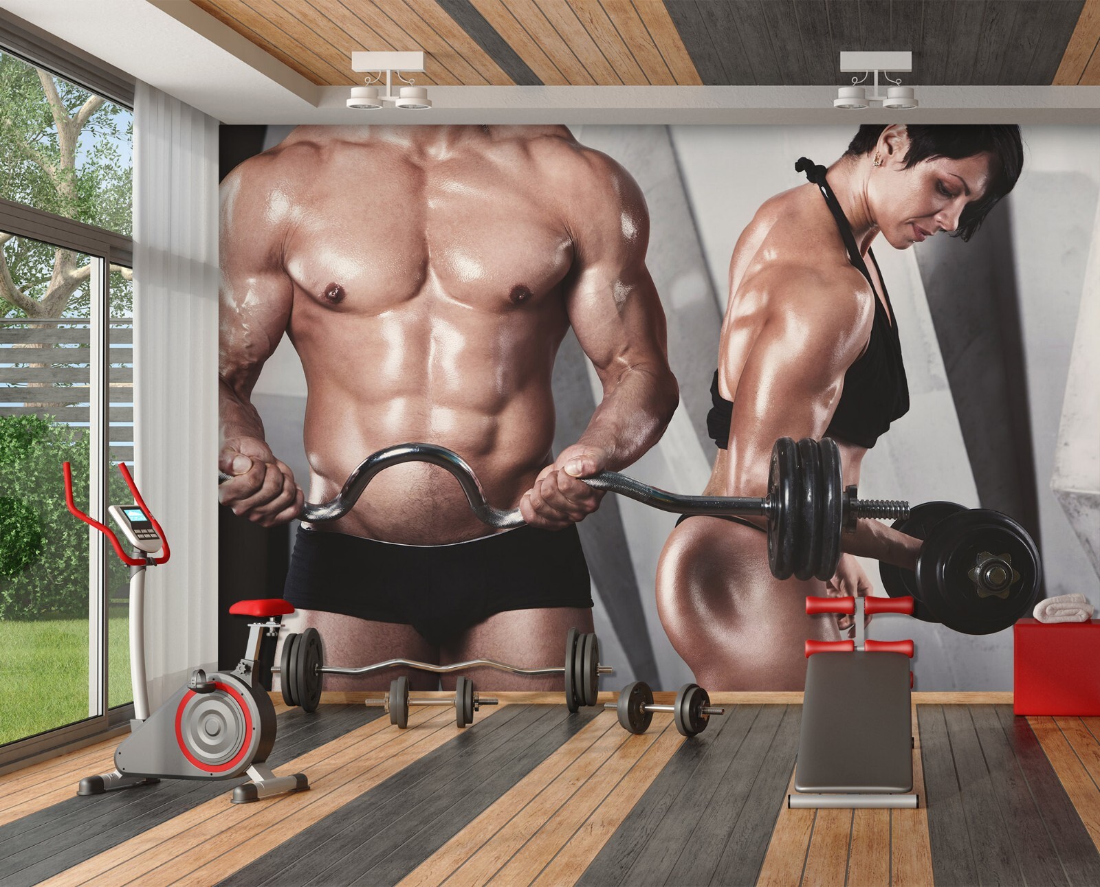 3D Muscle Abs ZHUA12822 Wallpaper Wall Murals Removable Self-adhesive Amy gallery