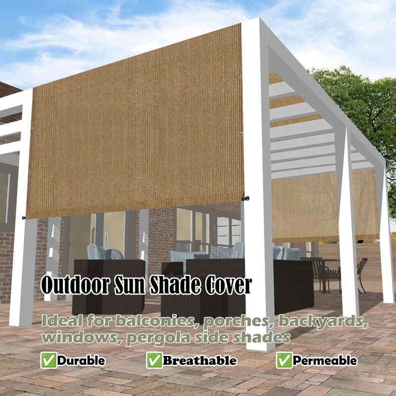 90% UV Block HDPE Canopy Replacement Pergola Shade Cover w/Rod Pocket & Grommets gallery