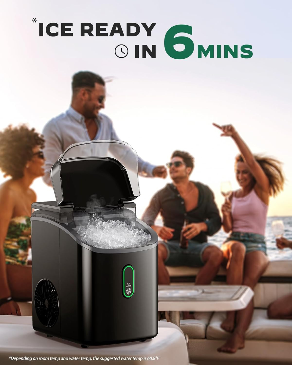 Countertop Nugget Ice Maker - Soft Chewable Ice, Self-Cleaning, 33Lbs/24H gallery
