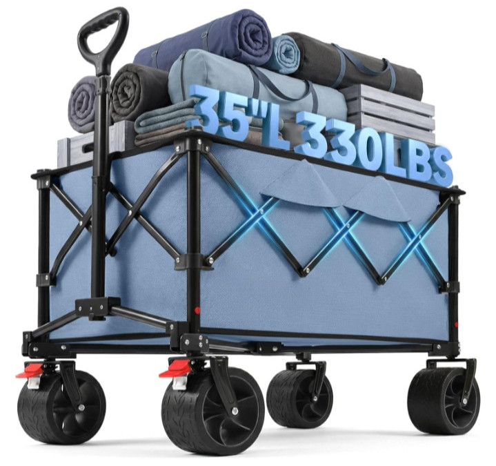 Carro Plegable 150L con Ruedas Todo Terreno Extra Grandes para Camping Playa gallery