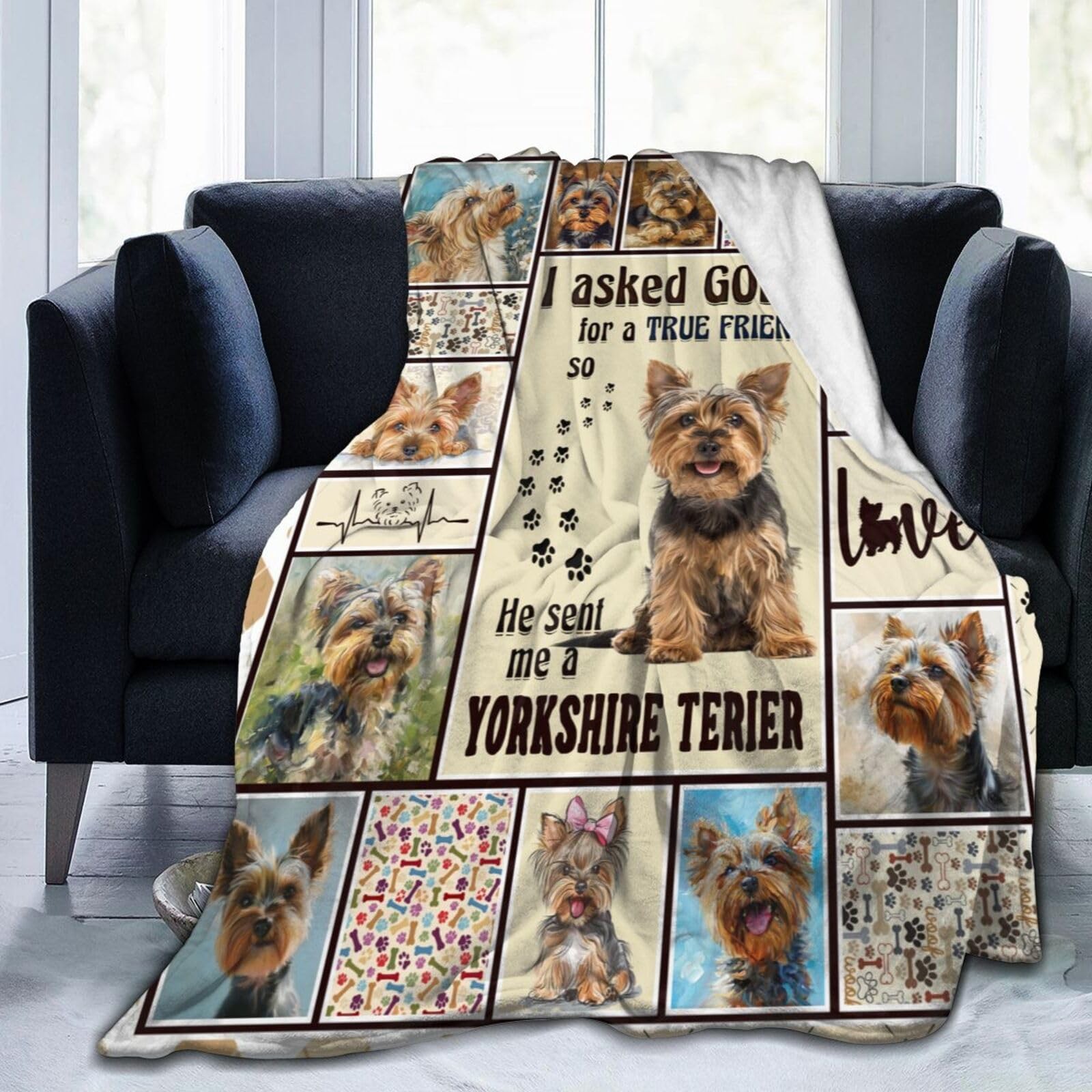 Yorkshire Terrier Blanket Yorkie Throw Super Soft Plush Flannel Fleece 40x50 gallery