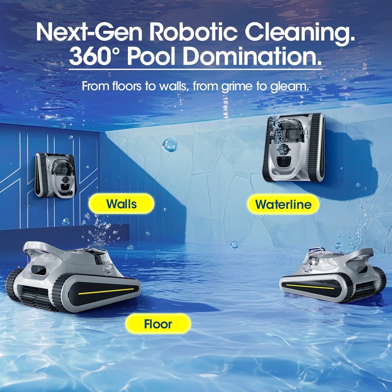 Seauto SAT30 Robotic Pool Vacuum cleaner Wall Climbing/Automatic/App Support gallery
