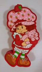 Strawberry Shortcake Wall Or Standing Decoration Wood Cutout lacquered front New