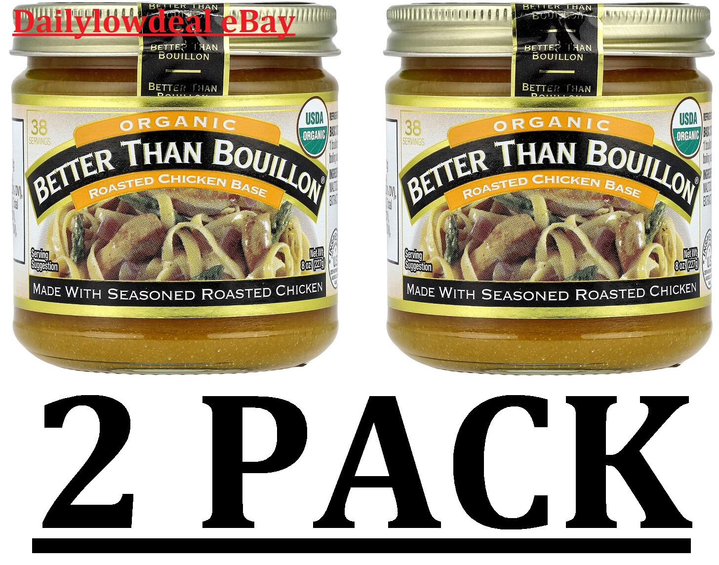 2 PACK- Better Than Bouillon, Organic Roasted Chicken Base, 8 oz (16 oz) gallery