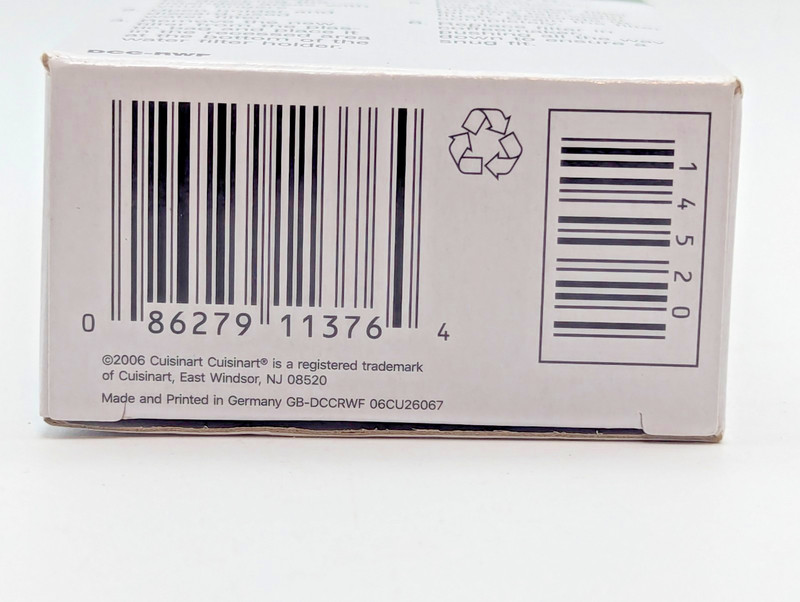 Cuisinart DCC-RWF Replacement Charcoal Water Filters 2 Pack New Sealed gallery