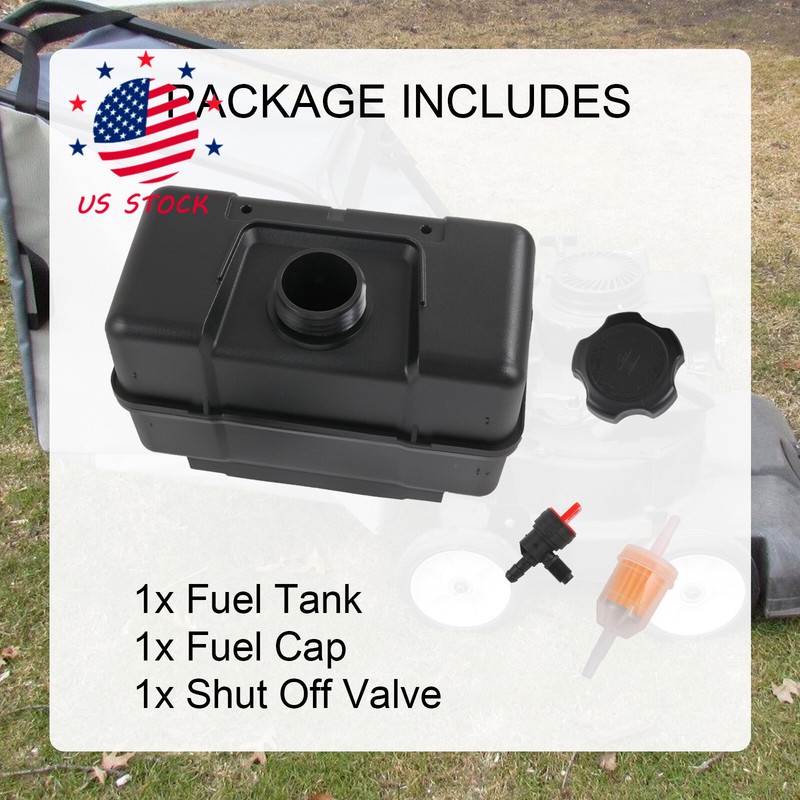 For 691993 Briggs & Stratton 4-Quart Plastic Fuel Tank W/ Cap Remote Mounting gallery