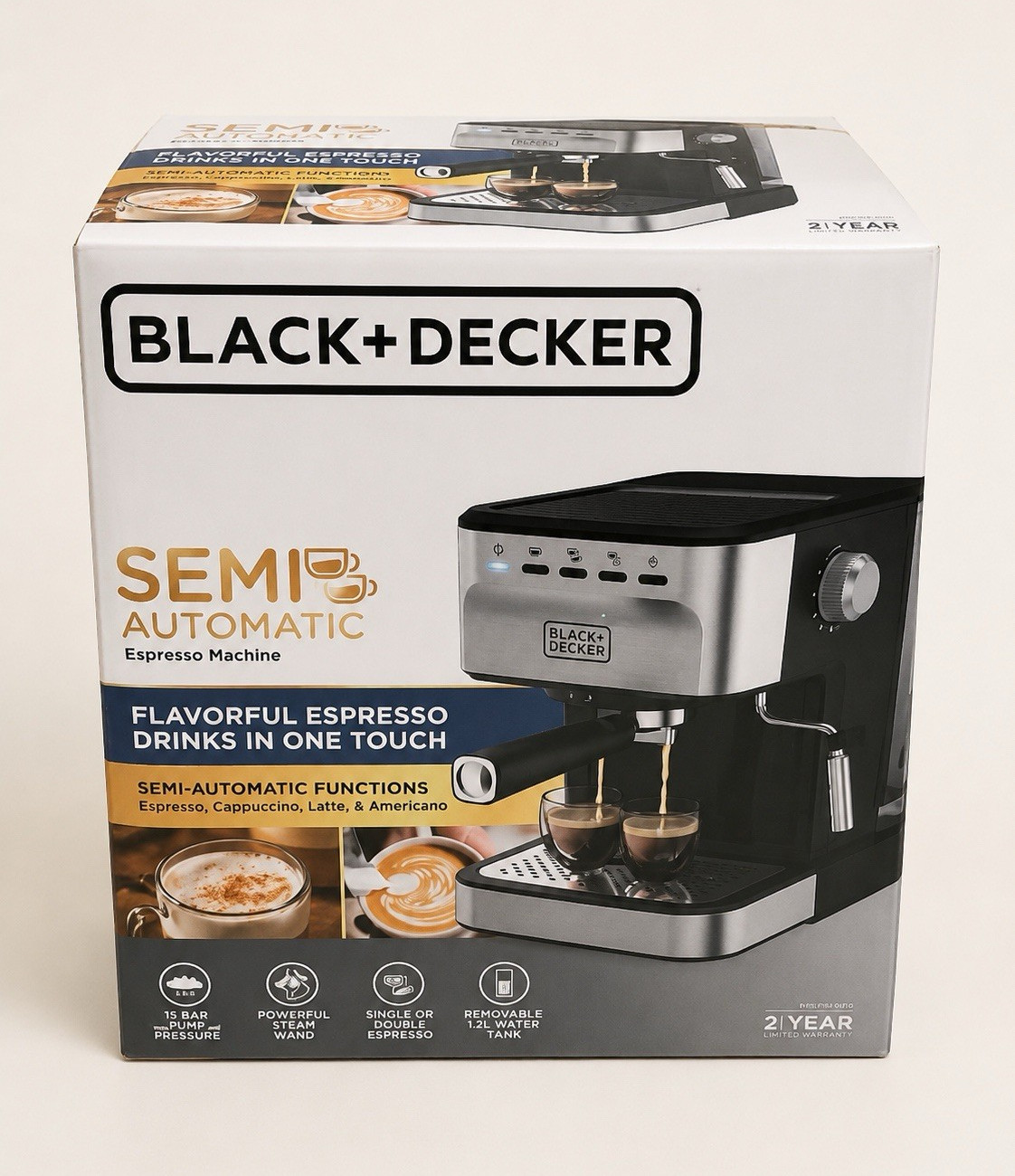 BLACK+DECKER Semi Automatic Espresso Machine 15 Bar gallery