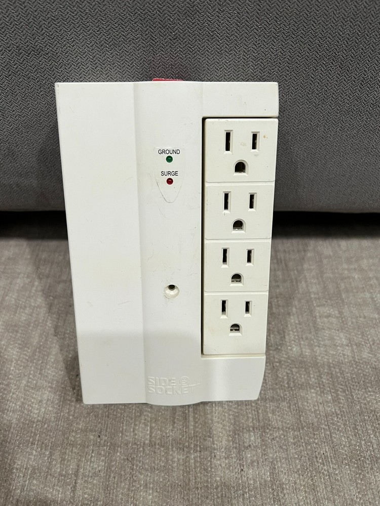 Side Socket Elite 8-Outlet Expander/Extender - As Seen On TV - 90 Degree Swivel