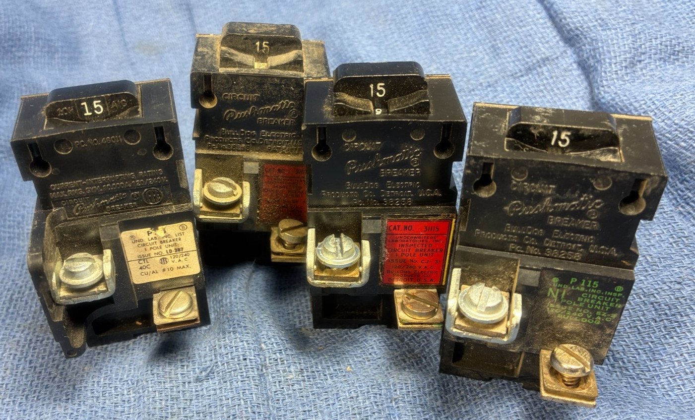 JUST 1 P115 15AMP PUSHMATIC P115 REPLACEMENT CIRCUIT BREAKERS 120V BULLDOG gallery