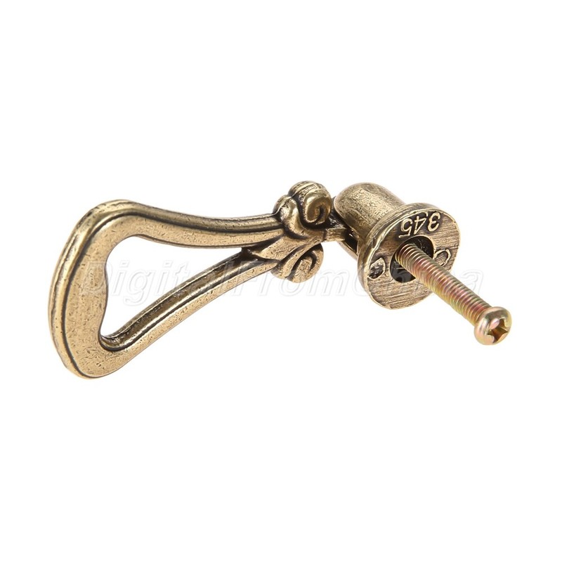Antique Bronze Drop Ring Door Pull Handle Drawer Kitchen Cabinet Cupboard Knob gallery