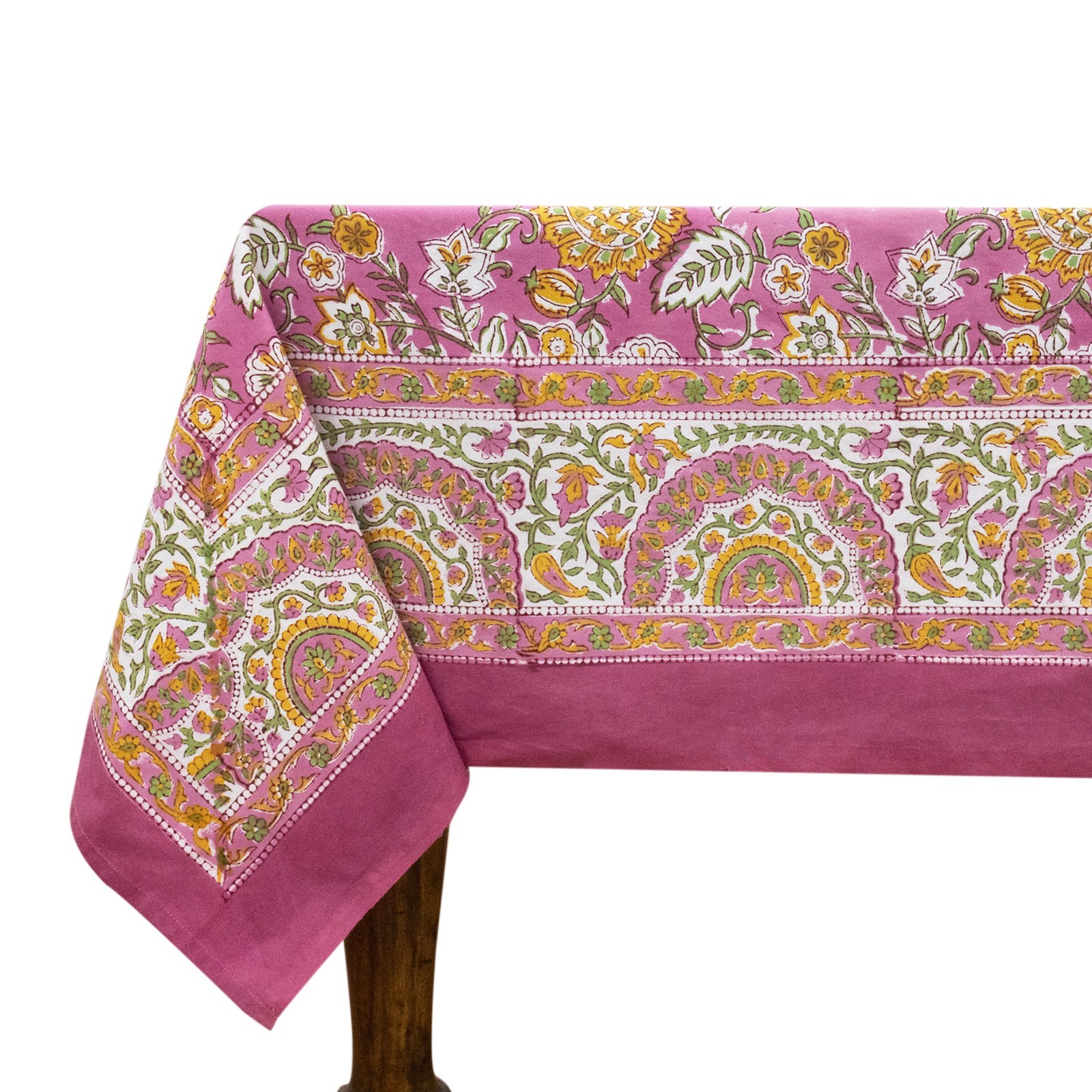 Hand Block Printed Tablecloth Cotton Table Cover Gift for Her Dining Tablecloth gallery
