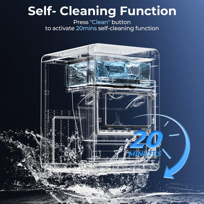 Nugget Ice Maker Countertop - 44Lb/Day, Self-Cleaning Portable Ice Machine with gallery