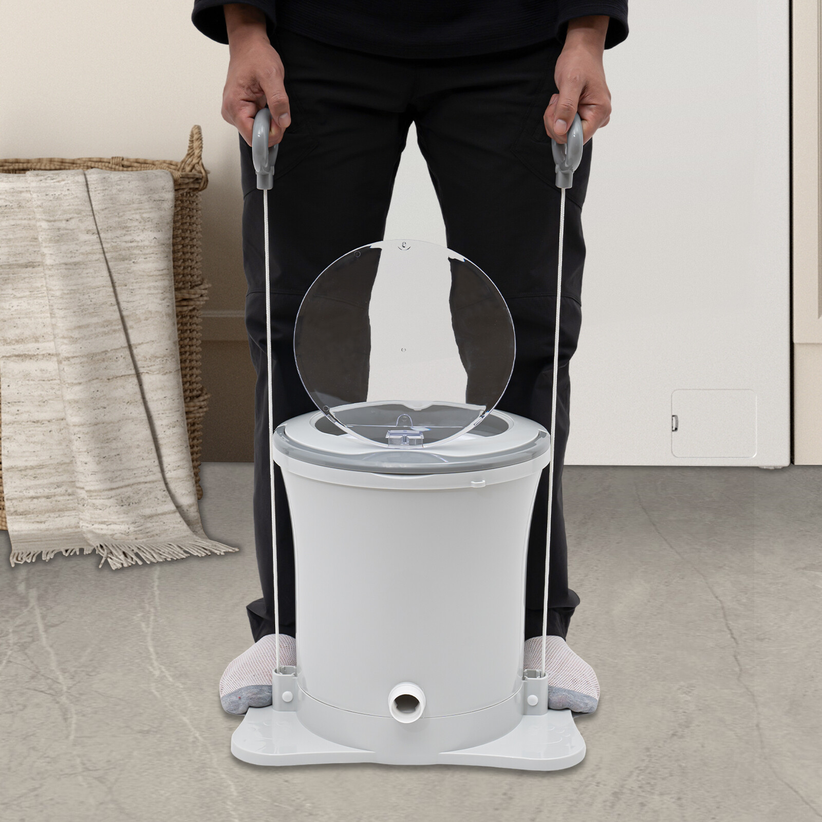 Portable Mini Manual Dehydrator Washing Machine Compact Washer Spin Dryer Barrel gallery