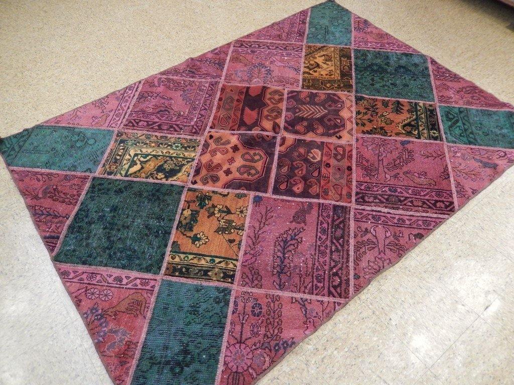 6' x 8' Red Antique Traditional Patchwork Rug 22174 gallery
