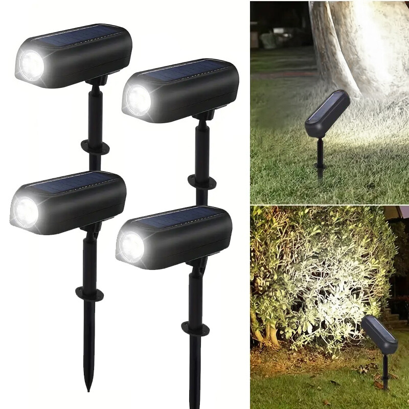 1-4PK LED Solar Spotlights Landscape Lights Outdoor Waterproof Garden Path Lamps gallery