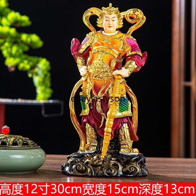 Weituo Jialan Offering Resin Buddha Statues Protector of Guan Gong on Both Sides gallery