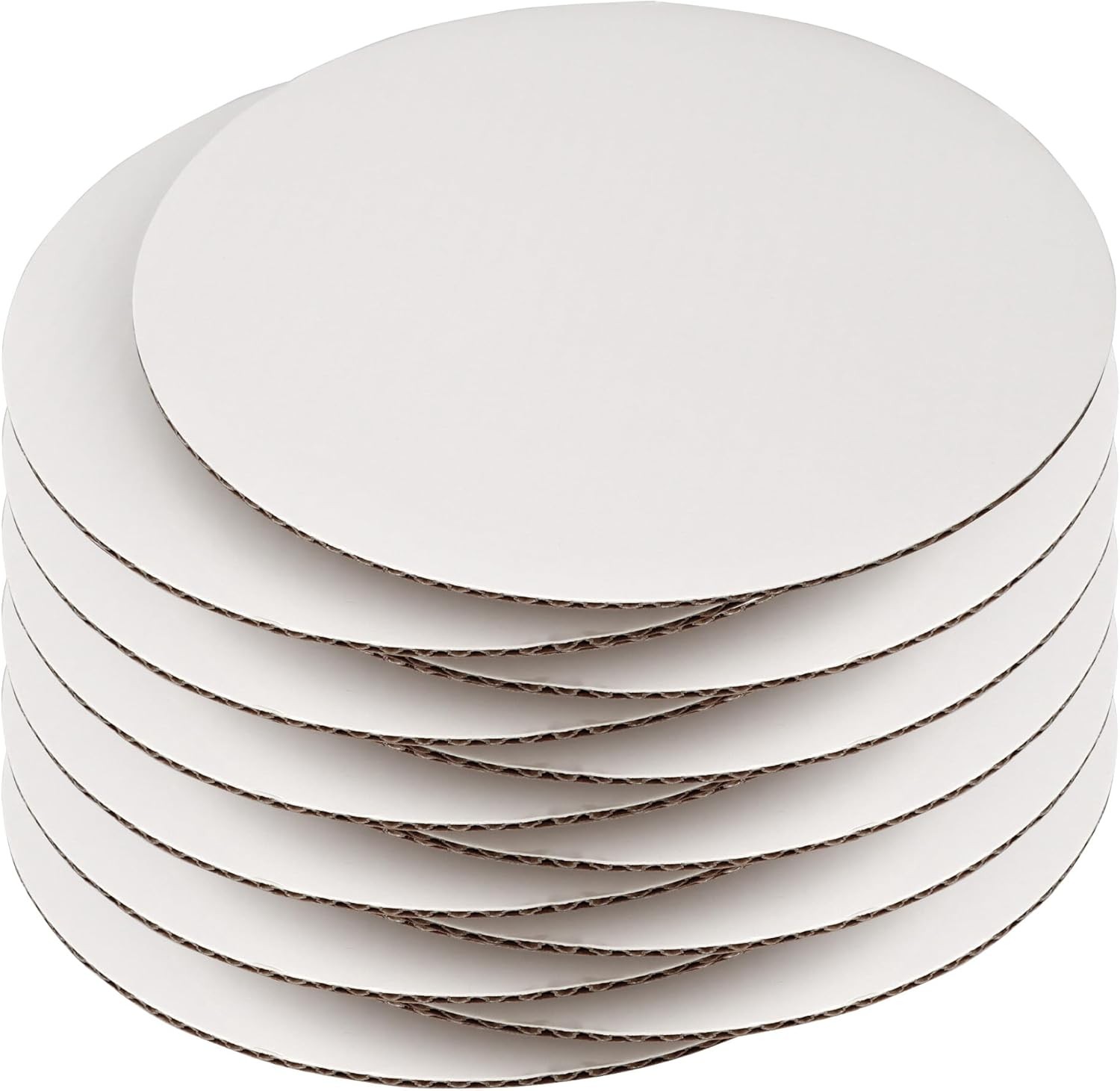 8 Inch White Round Cake Boards - Circle Cardboard Base, Sturdy Corrugated, gallery