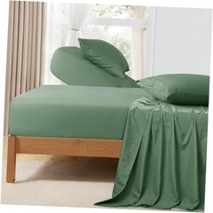 Split Head King Sheet Set – 4 Pieces Flex Top King Sheets for Sage Green