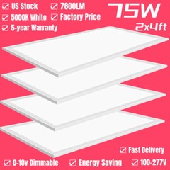 2×4 LED Panel Down Light,4Pack,Slim Lamp Fixture Ceiling Tile or Pendent (White)