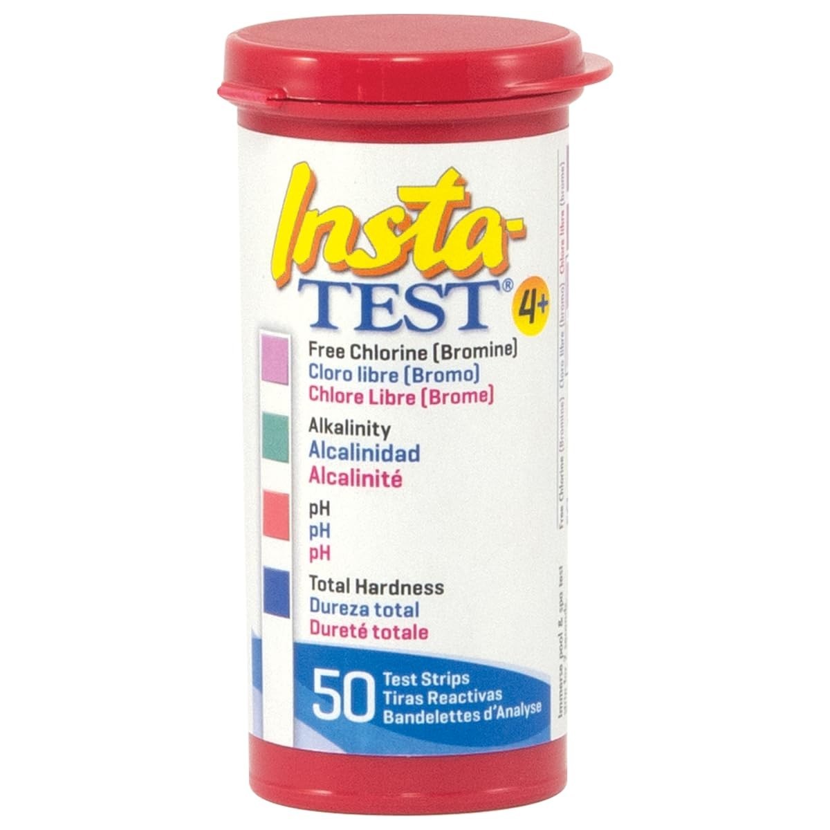 50 Waterproof Insta- 4 Plus Pool & Spa Water Testing Strips - Safe Balance gallery