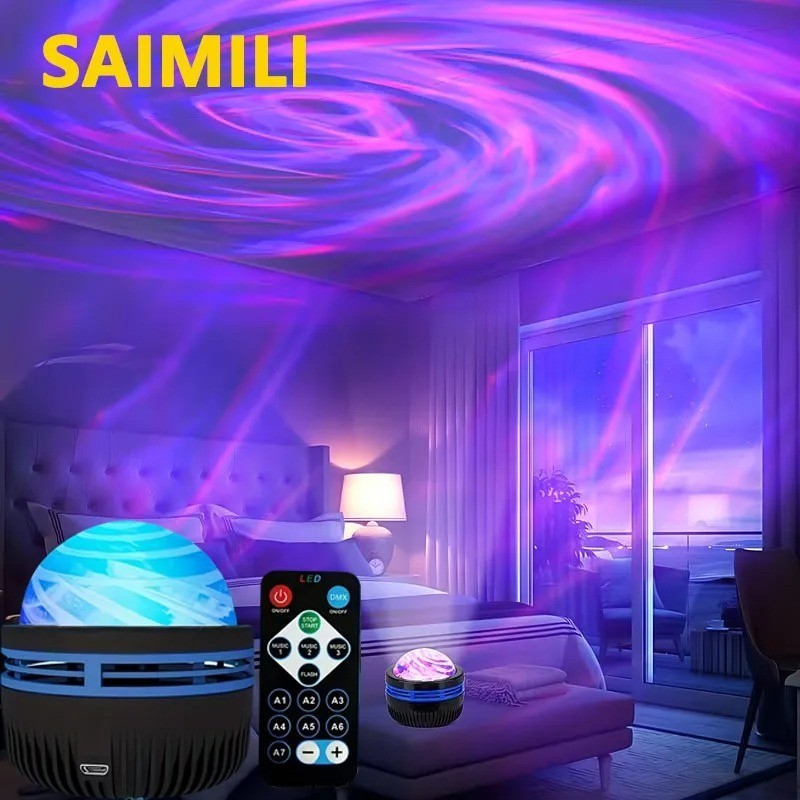 LED Galaxy Projector Starry Sky Night Light Aurora Lamp Remote USB Decor gallery