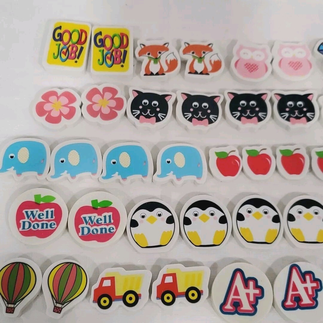 Teacher Student Rewards Prizes Treasure Box Rubber Character Erasers New No Pkg gallery