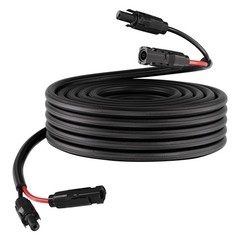 Uimoso 30FT Solar Panel Extension Cable 10AWG Wire Flame-Resistant Connectors