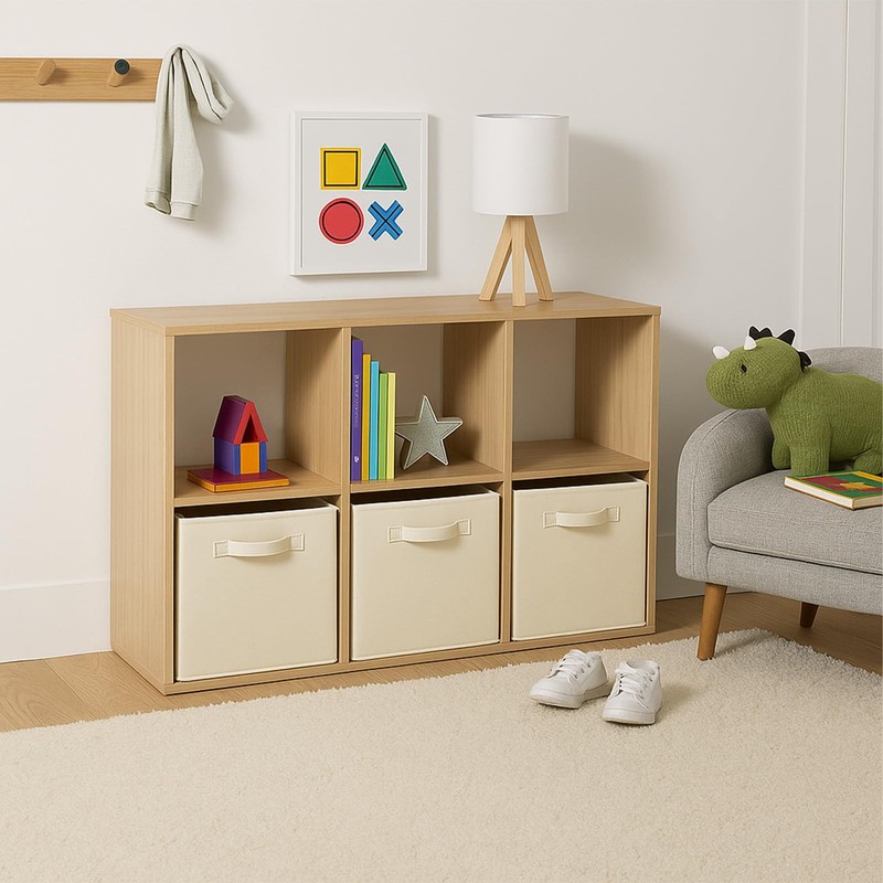 mDesign Fabric Bin for Cube Organizer - Foldable Cloth Storage Collapsible gallery