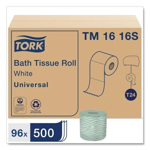 Tork Universal Bath Tissue, 2-Ply, White, 500 Sheets/Roll, 96 Rolls/CT gallery