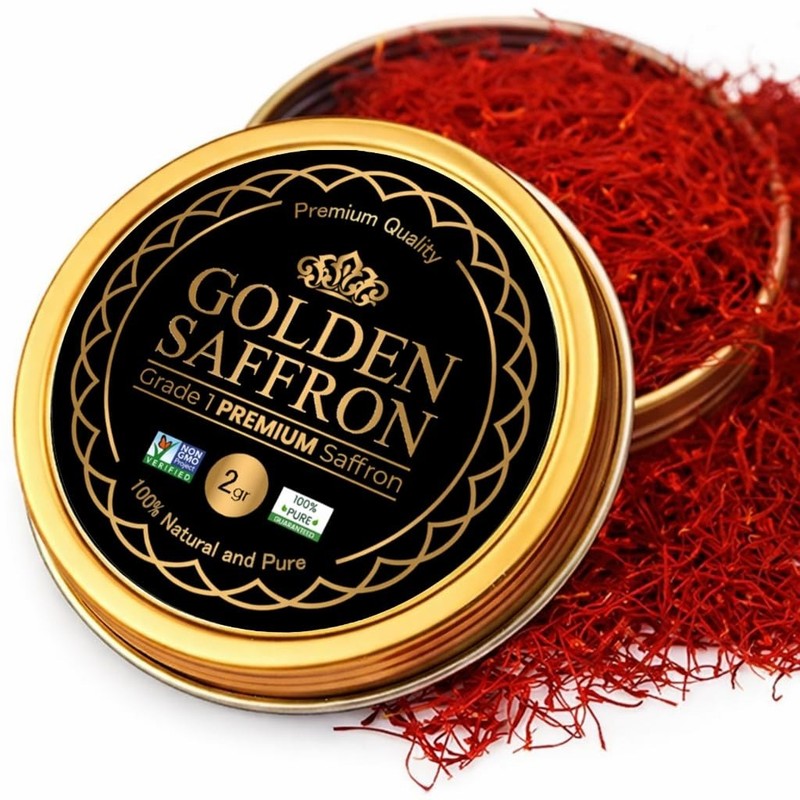 Grade A+ Super Negin Saffron Threads - 2g, Red, , Non-GMO gallery