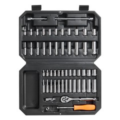 VEVOR Socket Set 1/4 Inch Drive Socket and Ratchet Set 6-Point 54 Pcs Tool Set
