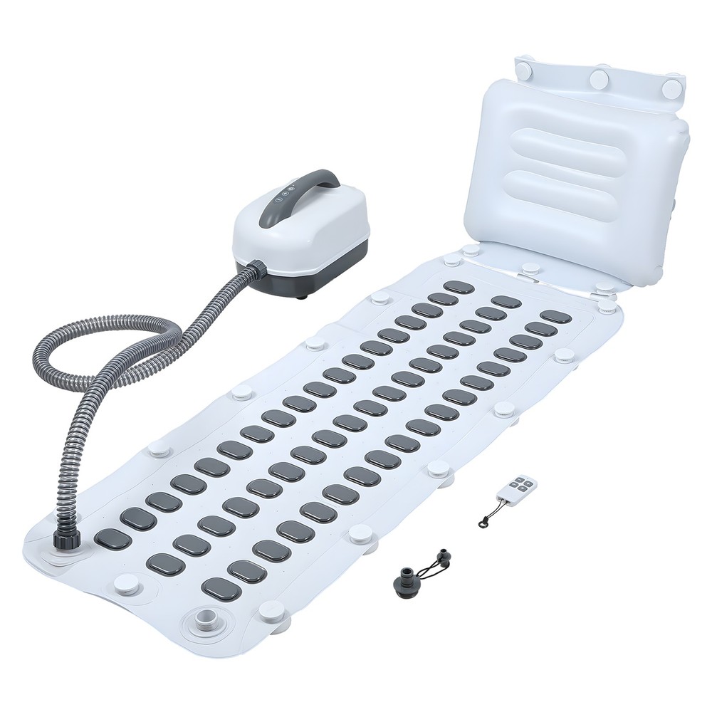 Spa Bubble Bath Machine Adjustable 6 Speed Bubbles Inflatable Pillow Non-slip