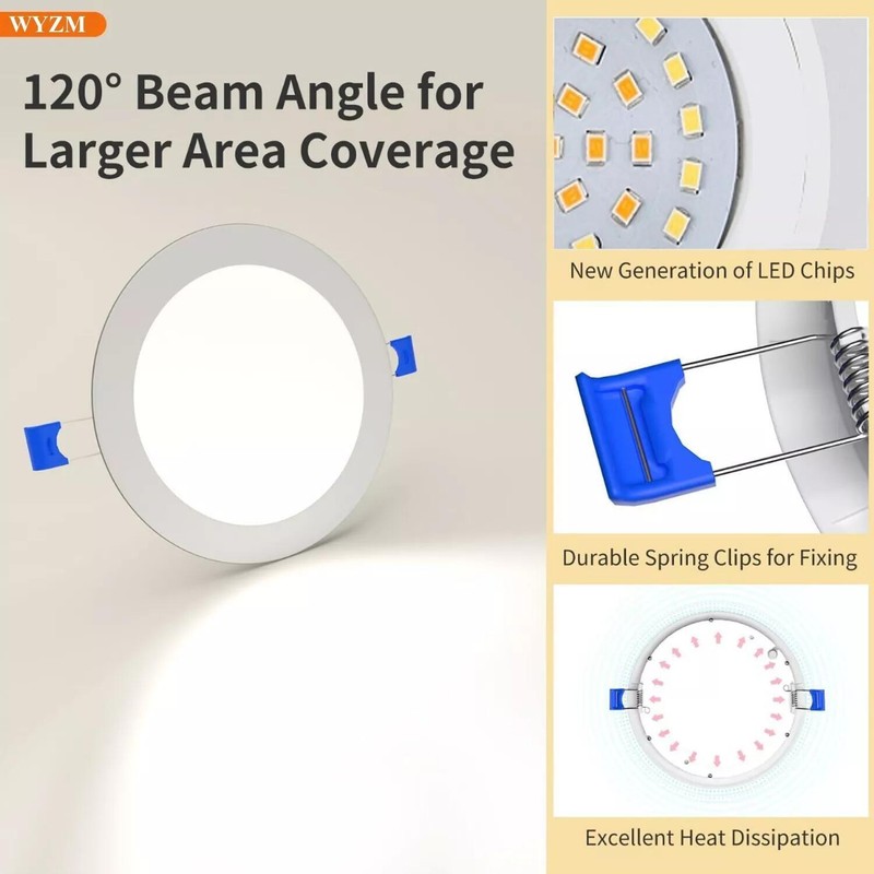 6'' Ultra-thin Canless LED Recessed Downlight - 12 Watts CRI90 -ETL cETL Listed gallery