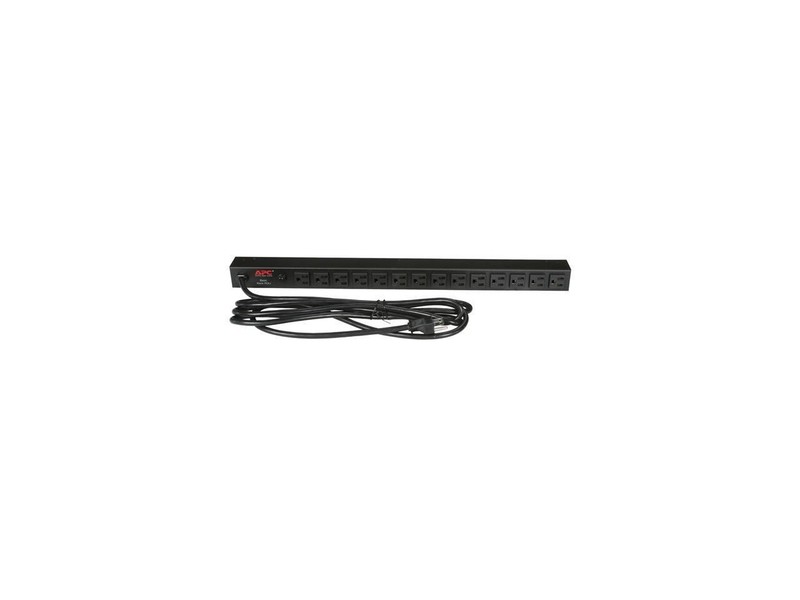 APC Rack Mount PDU, Basic 100V-120V/15A, (14) Outlets, 0U Vertical Rackmount gallery