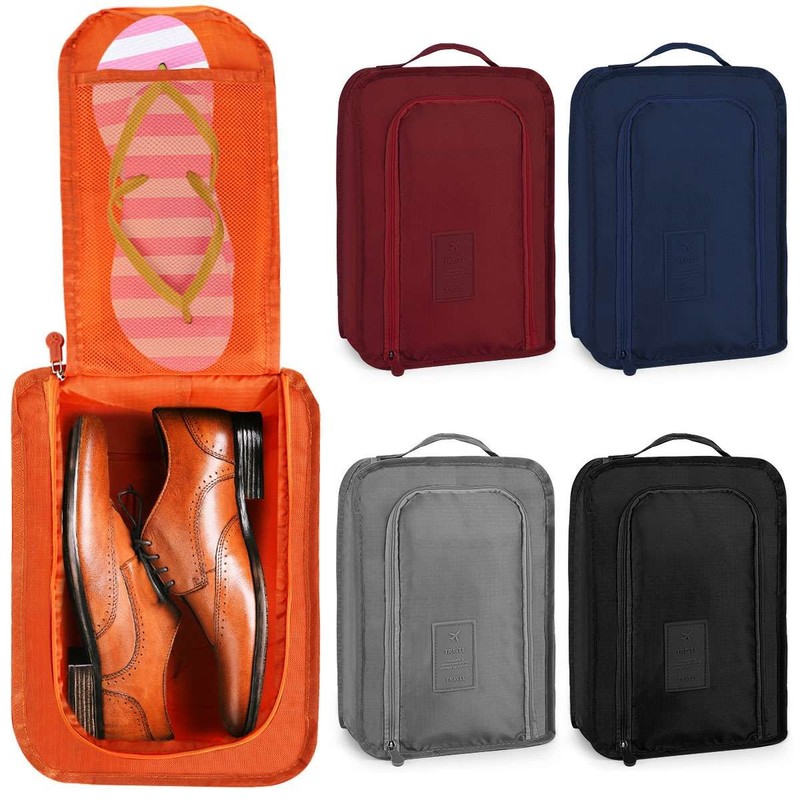 Waterproof Foldable Shoe Bag With Handle Travel Sports Gym Carry Case Storage gallery