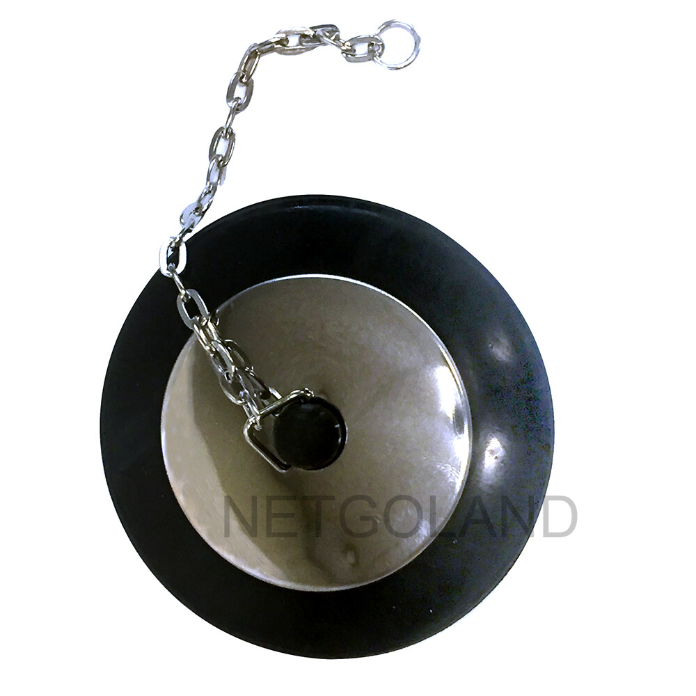 2X Drain Rubber Plug Stopper with Chain for Kitchen Bathroom Bath Tub Sink Basin gallery