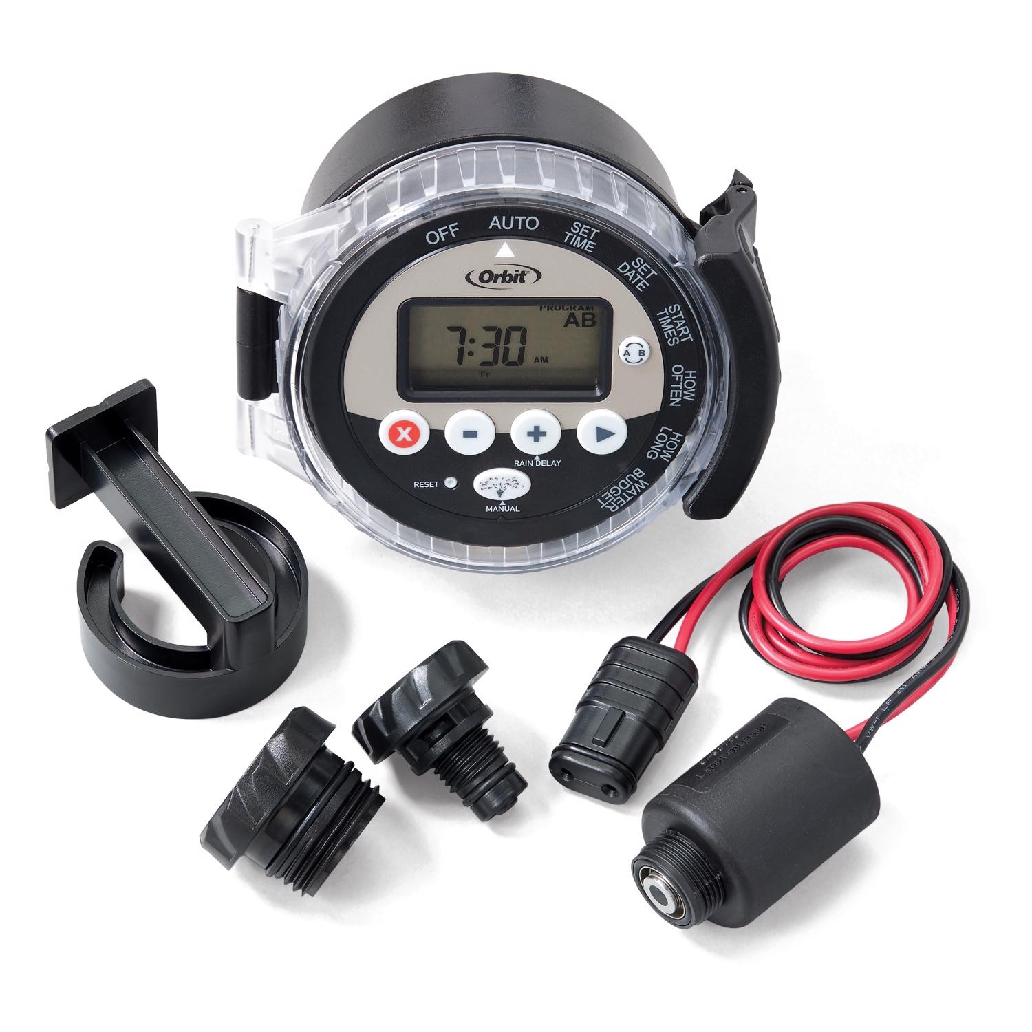 Orbit 57860 Battery Powered Programmable 4-Zone Sprinkler Timer with 1 in. Valve gallery