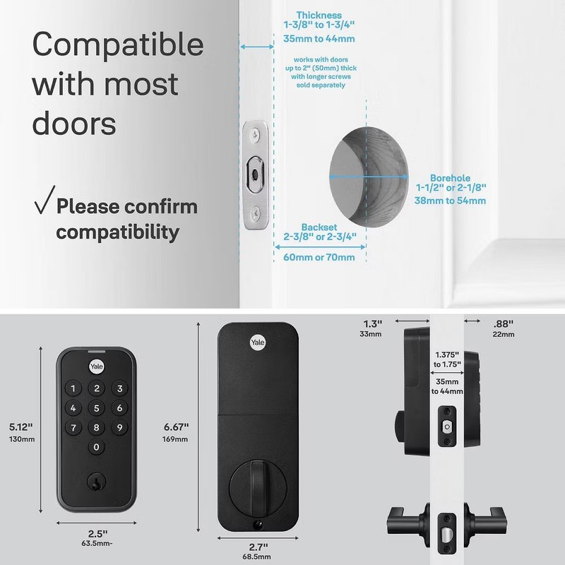 Master Lock Yale Electronic Keypad Deadbolt in Black Suede Finish gallery