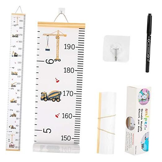 Growth Chart for Kids,Child Height Chart Ruler for Engineering Vehicle gallery