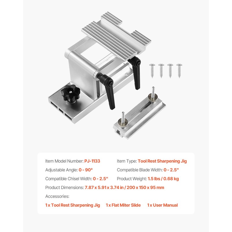 Adjustable Tool Rest Sharpening Jig for 6" or 8" Bench Grinder and Sander gallery