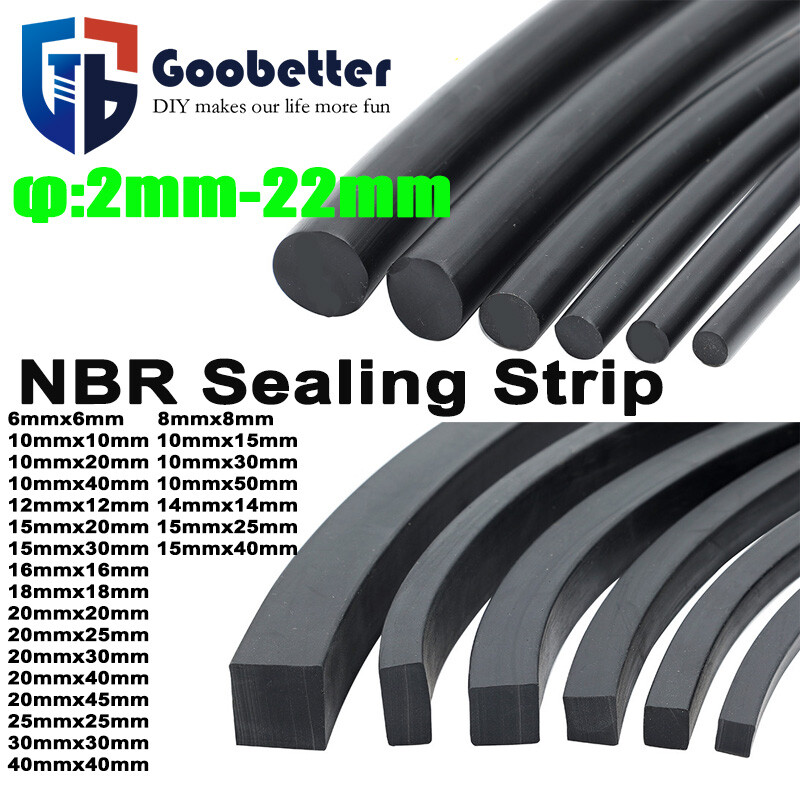 Black Nitrile Rubber NBR Solid Square /O Ring Cord Gasket Oil Seal Sealing Strip