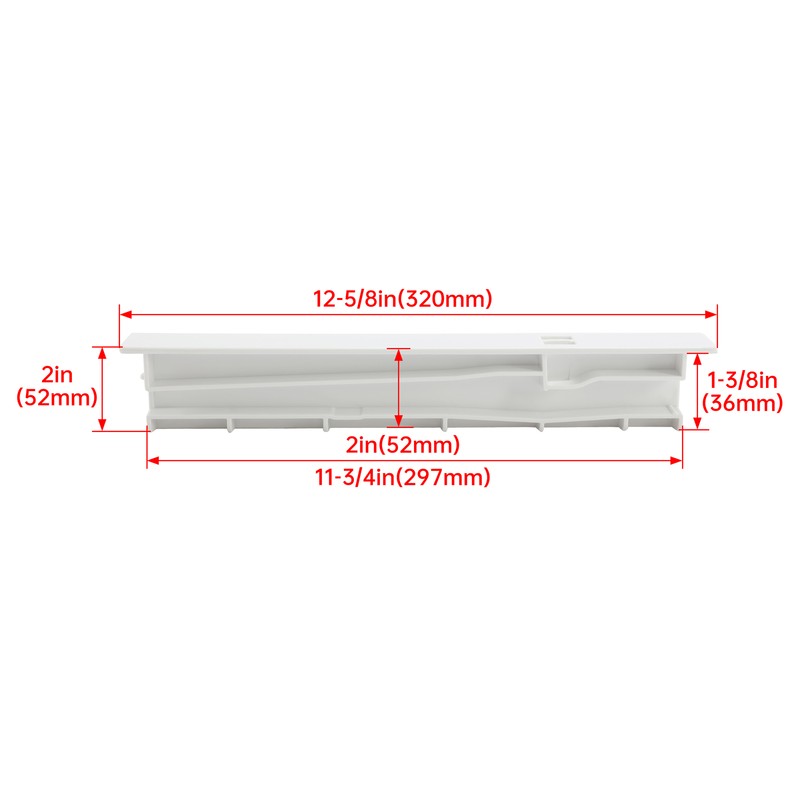 New Center Crisper Rail Fits For Refrigerator Whirlpool #W10671238 #AP6023702 gallery