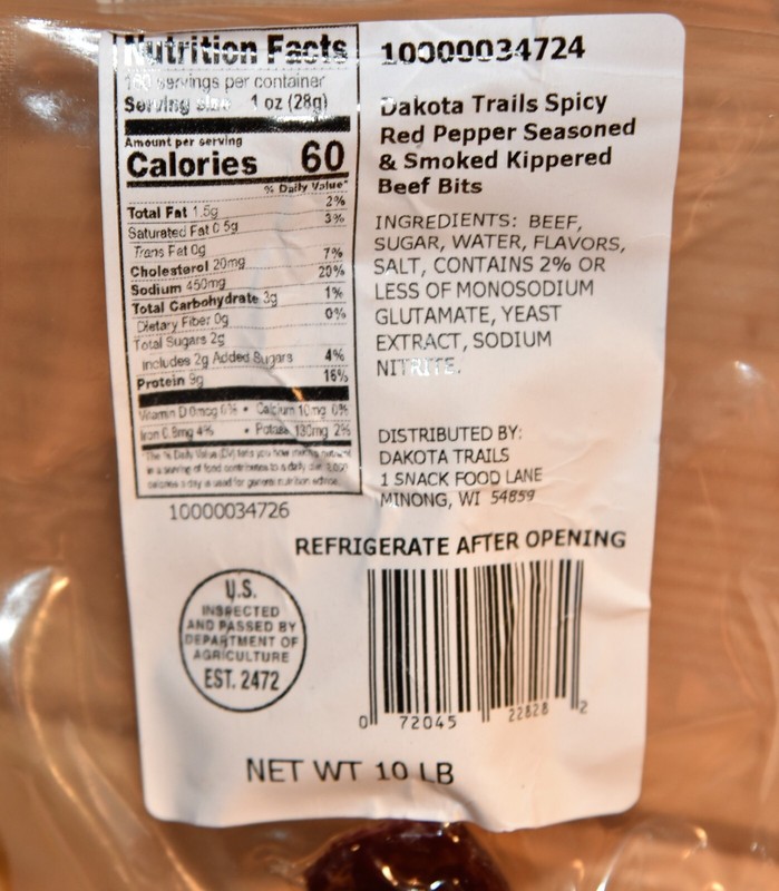SPICY Red Pepper BEEF Kippered Bits BULK 10 Pounds Dakota Trails FAST SHIPPING gallery
