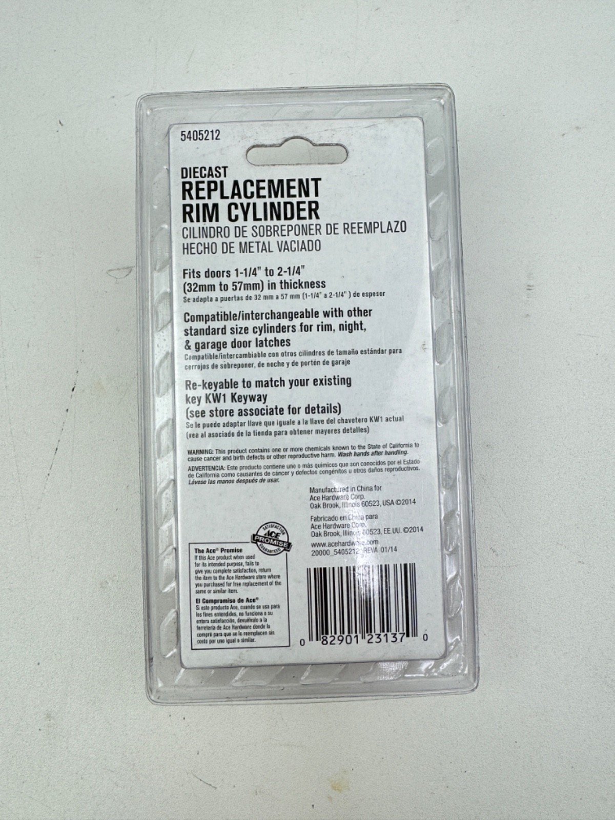 Ace Diecast Replacement Rim Cylinder KW1 Keyway 5405212 gallery