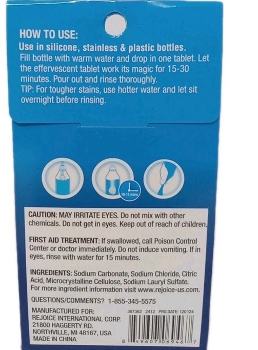 Bottle Cleaner Tablets 1pk 12pcs Cleans Water Bottles,Coffee/ Metal Tumblers-NEW gallery